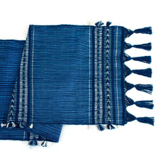Load image into Gallery viewer, Handwoven Table Runner in Indigo Arrow