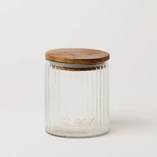 Load image into Gallery viewer, Fluted Glass Storage Jars - set of 3