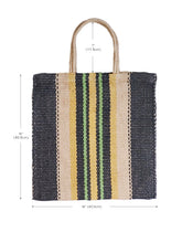 Заредете изображение във визуализатора на галерията – Dora Jute Tote Bag - Multi Navy