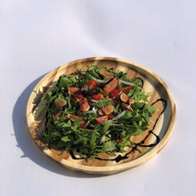 Load image into Gallery viewer, Zavis Green Acacia Wood Round Stackable Plate / Platter 8" | Dishwasher Safe