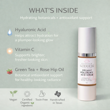 Load image into Gallery viewer, Organic Hyaluronic Acid Serum – Plumping Hydration 1 oz.