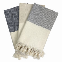 Load image into Gallery viewer, Herringbone Turkish Hand Towel