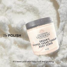 Заредете изображение във визуализатора на галерията – Organic Whipped Sugar Body Scrub 10 oz – Crepey Skin Treatment & Exfoliator