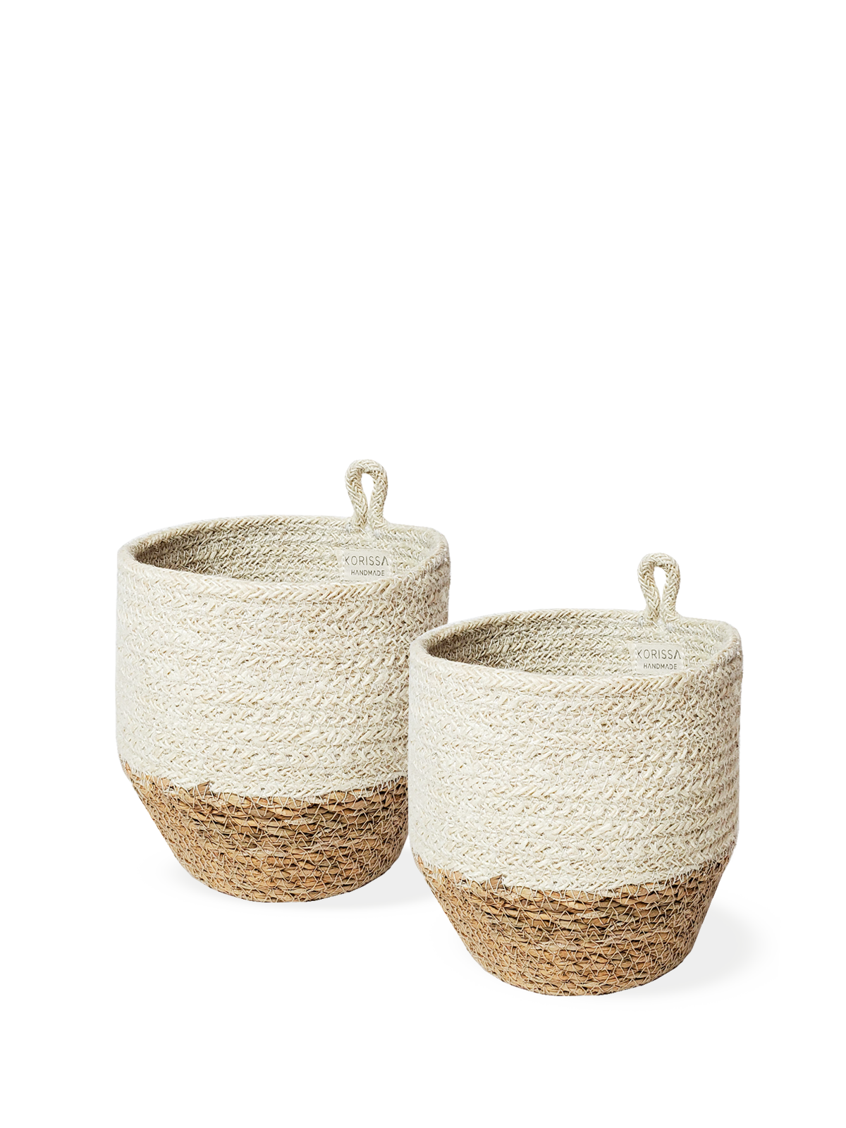 Amari Loop Basket - Natural | Handwoven Jute Plant & Vase Holder