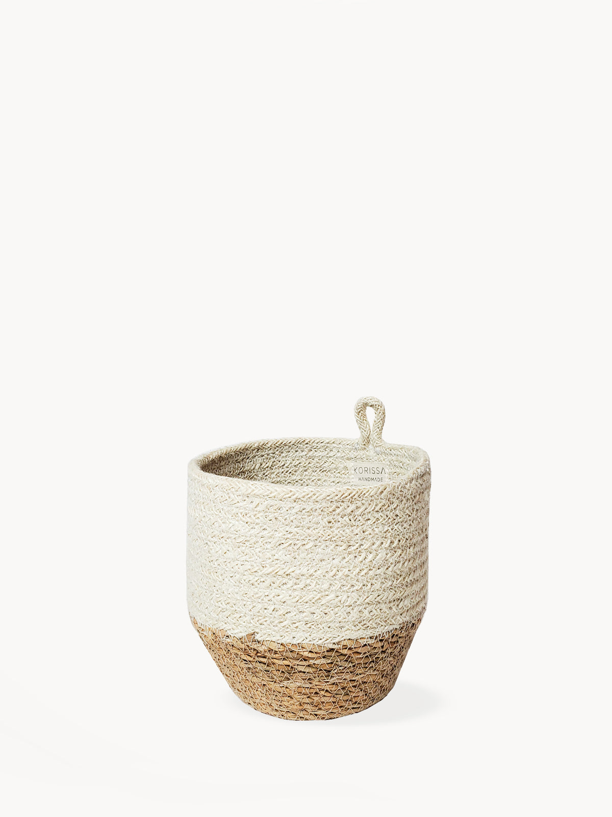 Amari Loop Basket - Natural | Handwoven Jute Plant & Vase Holder