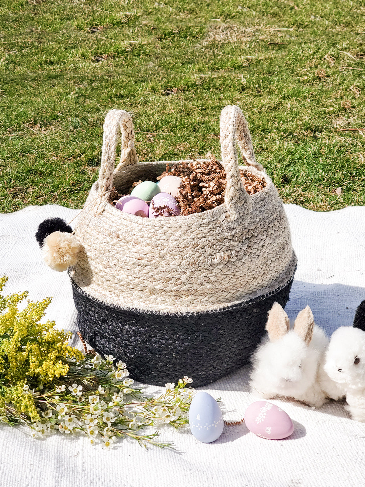 Naiya Foldable Basket Bag | Handwoven Natural-Dyed Jute | Fair Trade | KORISSA