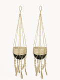 Flora Plant Hanger with Seagrass Basket | Wooden Beads & Tassels | KORISSA