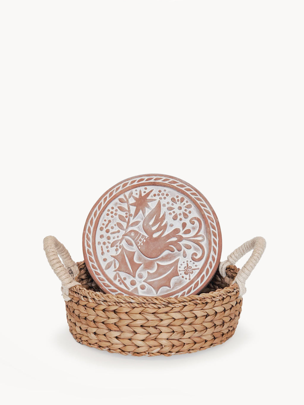 Terracotta Bread Warmer & Seagrass Basket | Dove & Olive Branch | KORISSA