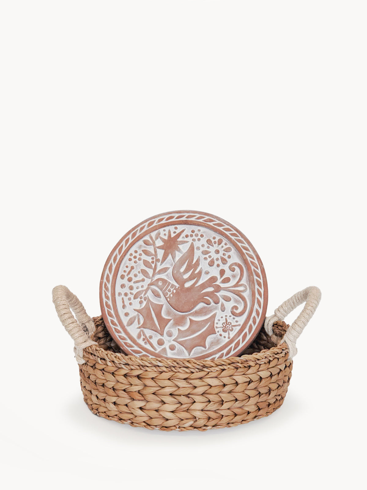 Terracotta Bread Warmer & Seagrass Basket | Dove & Olive Branch | KORISSA