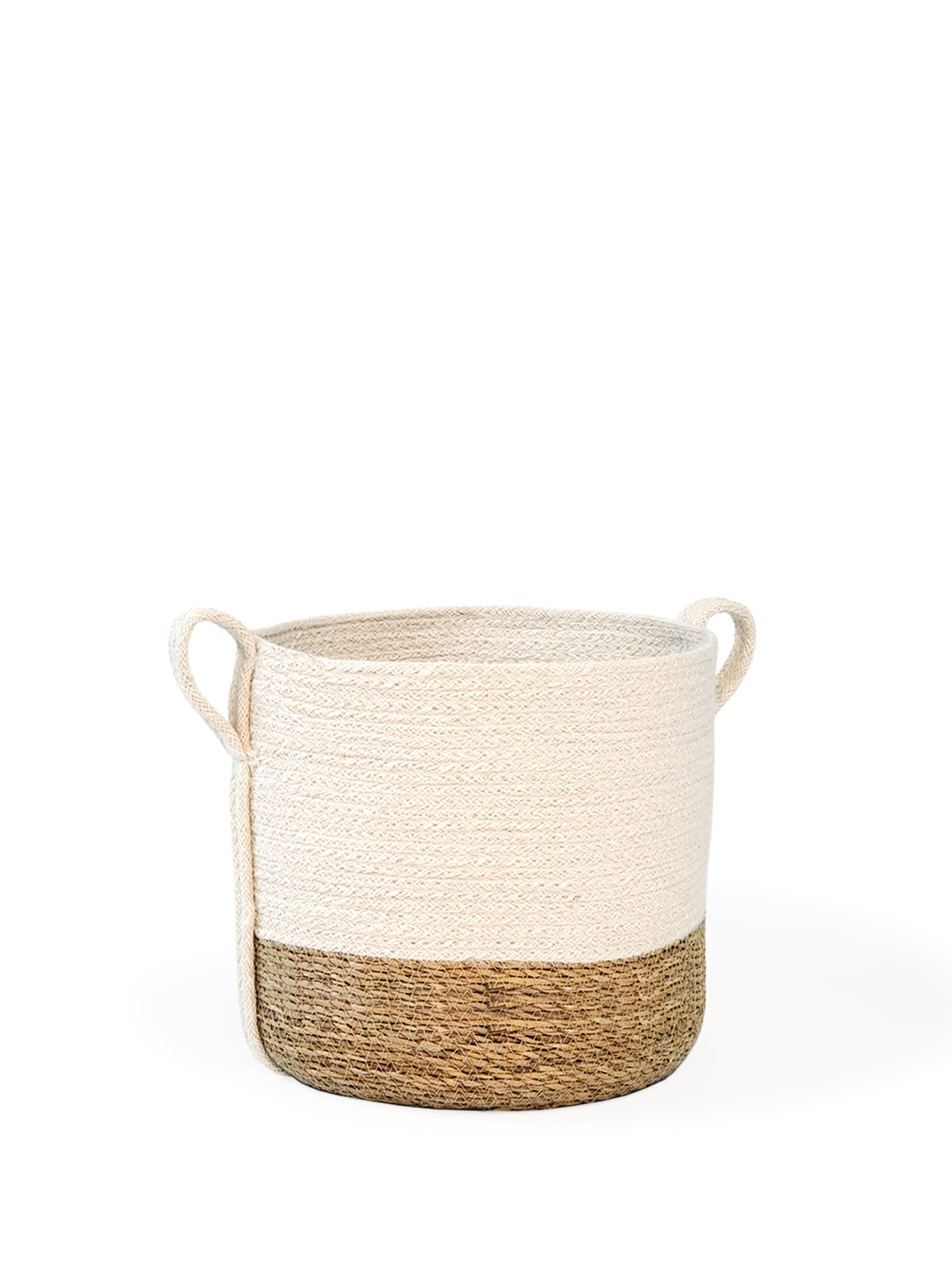 Savar Storage Basket with Side Handles | Jute & Seagrass | KORISSA