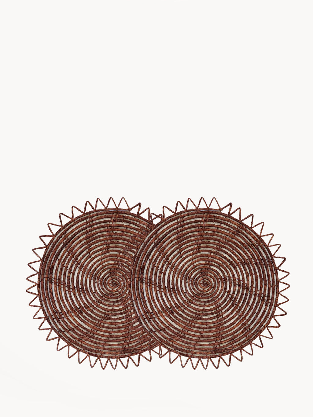 Surya Palm Fiber Placemat | Brown | Set of 2 | KORISSA