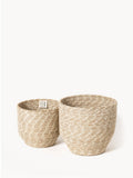 Agora Jute Storage Basket | Herringbone Weave | Small & Large | KORISSA