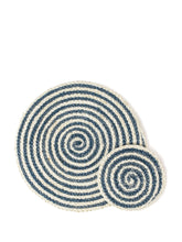 Заредете изображение във визуализатора на галерията – Kata Spiral Placemat - Blue (Set of 4)
