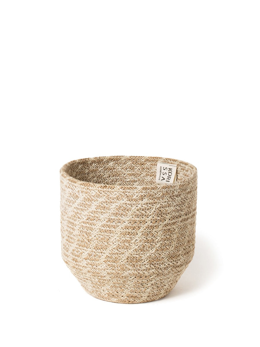 Agora Jute Storage Basket | Herringbone Weave | Small & Large | KORISSA