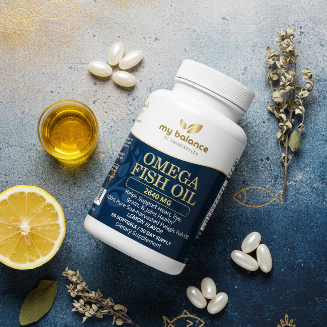 Omega-3 Fish Oil | 720 mg EPA + DHA | 60 Softgels | My Balance