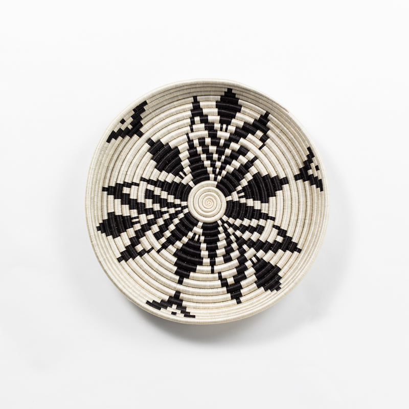 Boutique Cactus Blossom Woven Bowl | Black & White | S/M/L | Azizi Life | KORISSA
