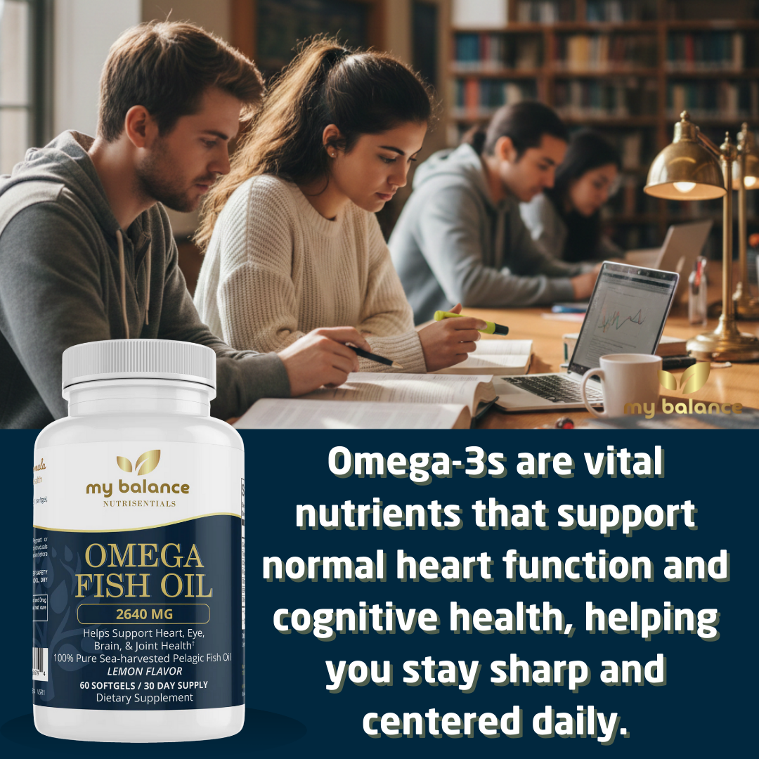 Omega-3 Fish Oil | 720 mg EPA + DHA | 60 Softgels | My Balance