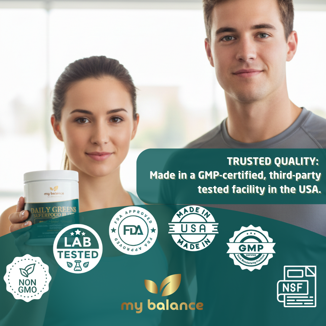 Daily Greens Powder | Chlorella, Spirulina & Probiotic Blend | My Balance