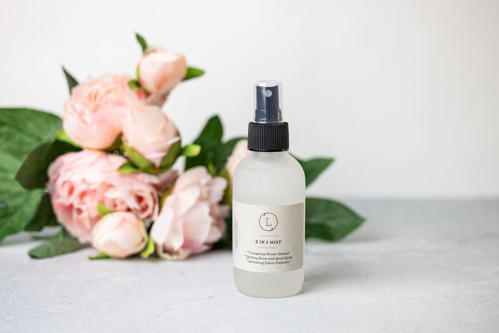 Eucalyptus 3-in-1 Mist Spray | Shower, Room & Fabric | 4oz Frosted Glass