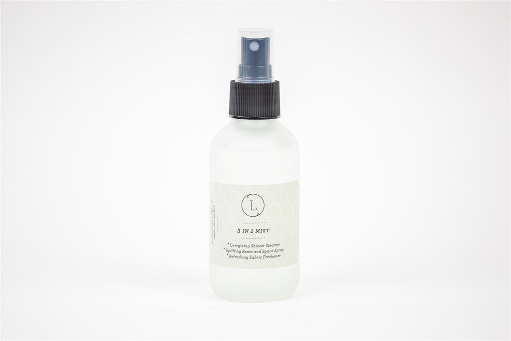 Eucalyptus 3-in-1 Mist Spray | Shower, Room & Fabric | 4oz Frosted Glass