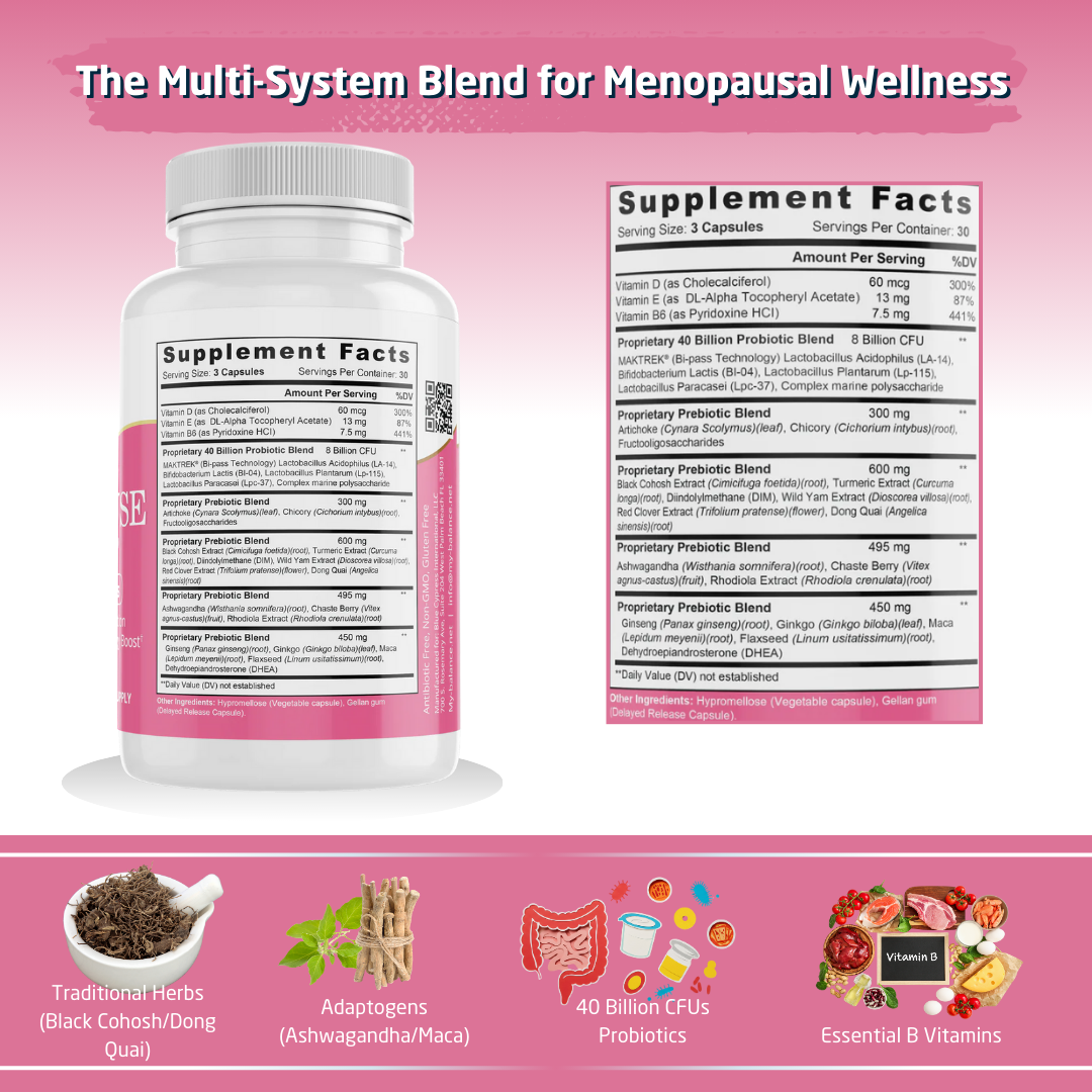 Menopause Support | Vitamin, Botanical & Probiotic Blend | My Balance