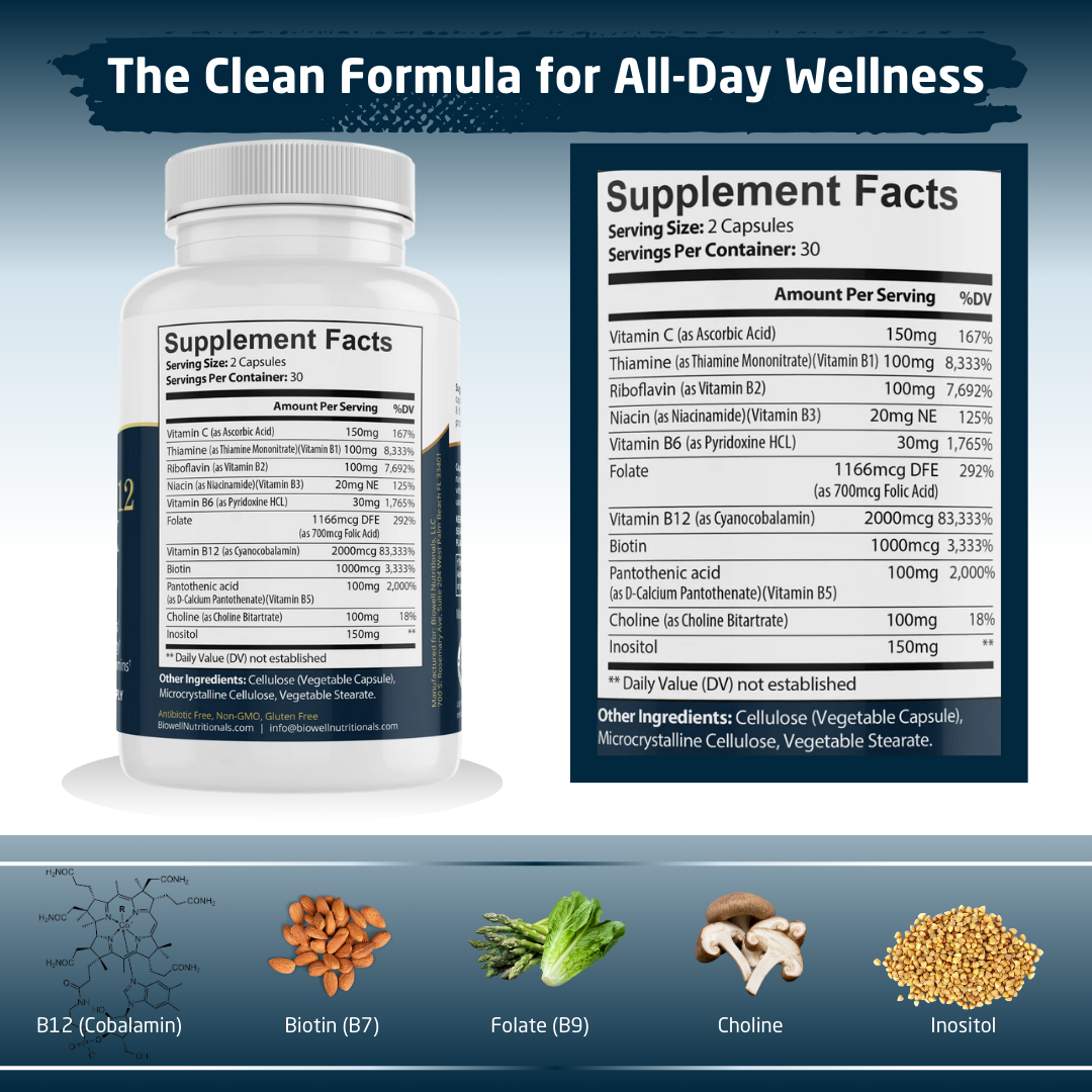 Vitamin B-12 Complex | With Choline & Inositol | My Balance