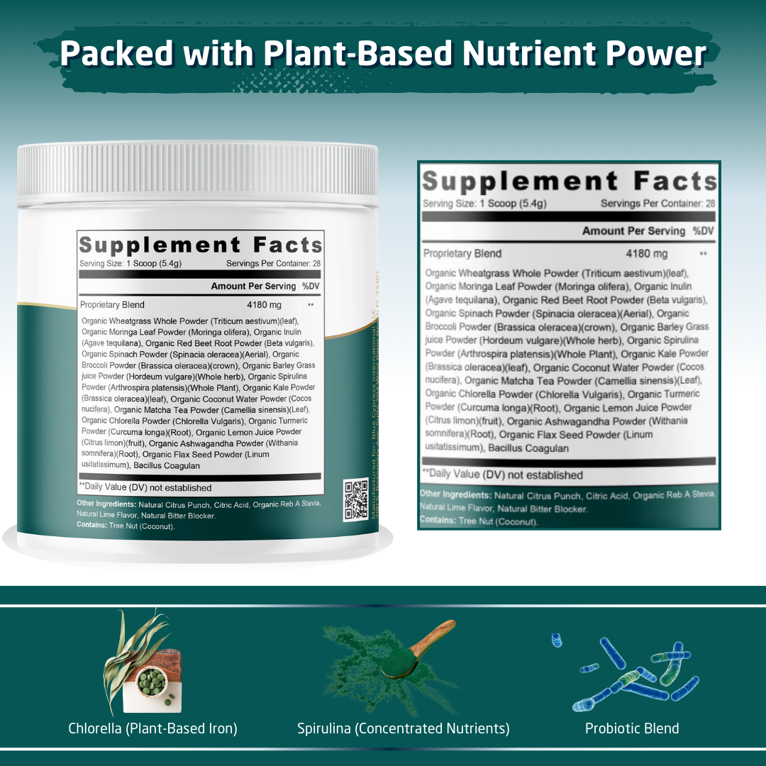 Daily Greens Powder | Chlorella, Spirulina & Probiotic Blend | My Balance