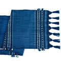 Handwoven Table Runner in Indigo Arrow | Backstrap Loom | Maya Artisans | MESO Goods
