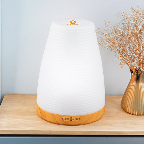 2-in-1 USB Ultrasonic Aroma Diffuser | Cool Mist, Color LED & Humidifier | Pursonic