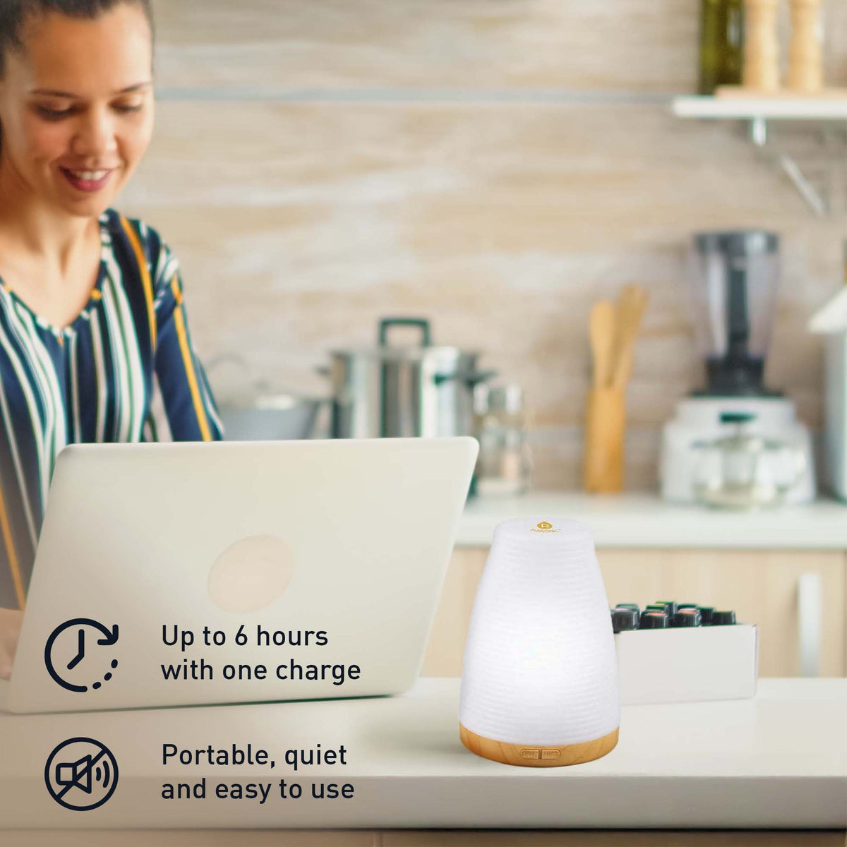 2-in-1 USB Ultrasonic Aroma Diffuser | Cool Mist, Color LED & Humidifier | Pursonic