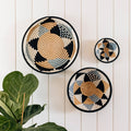 Boutique Diversiform Gray Woven Basket Bowl | Limited Edition | Wall Decor | Azizi Life | Rwanda