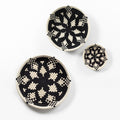 Boutique Kaleidoscope Woven Bowl | Black & White | S/M/L | Azizi Life | KORISSA