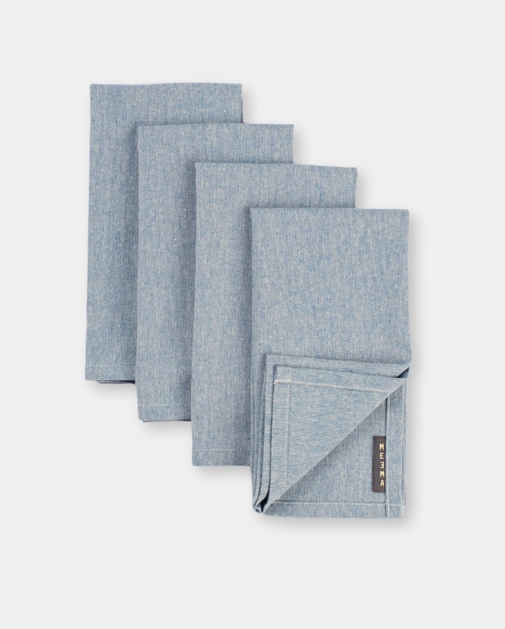 Linen-Cotton Napkins | Set of 4 | Sage Green, Blue, Pinstripe | MEZMA