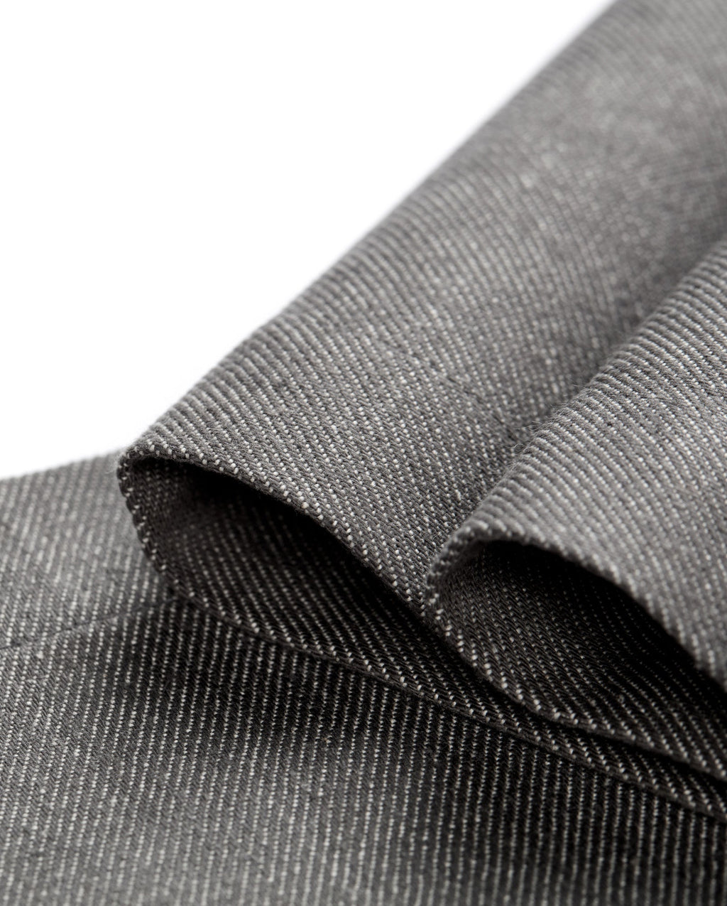 Linen-Cotton Table Runner | Pinstriped & Solid | Blue, Charcoal | KORISSA