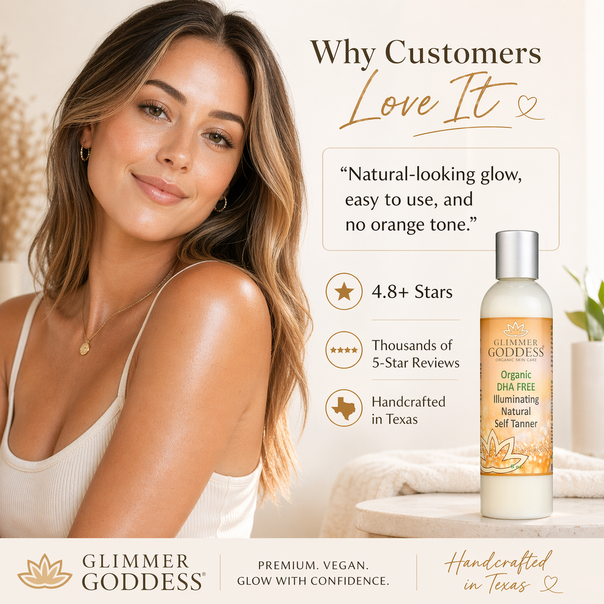 DHA Free Self Tanner for Sensitive Skin – Glow