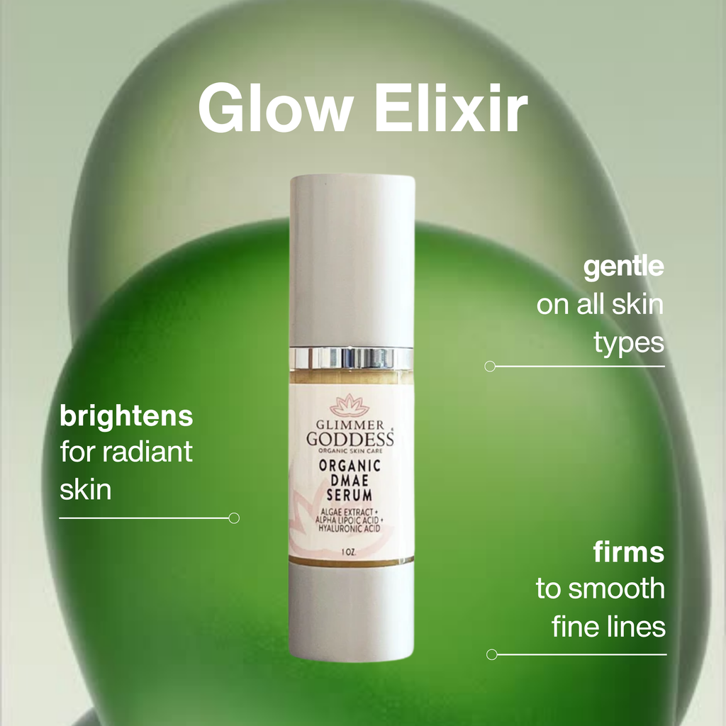 Glimmer Goddess Organic DMAE Firming Serum | DMAE + Alpha Lipoic Acid | 1 oz