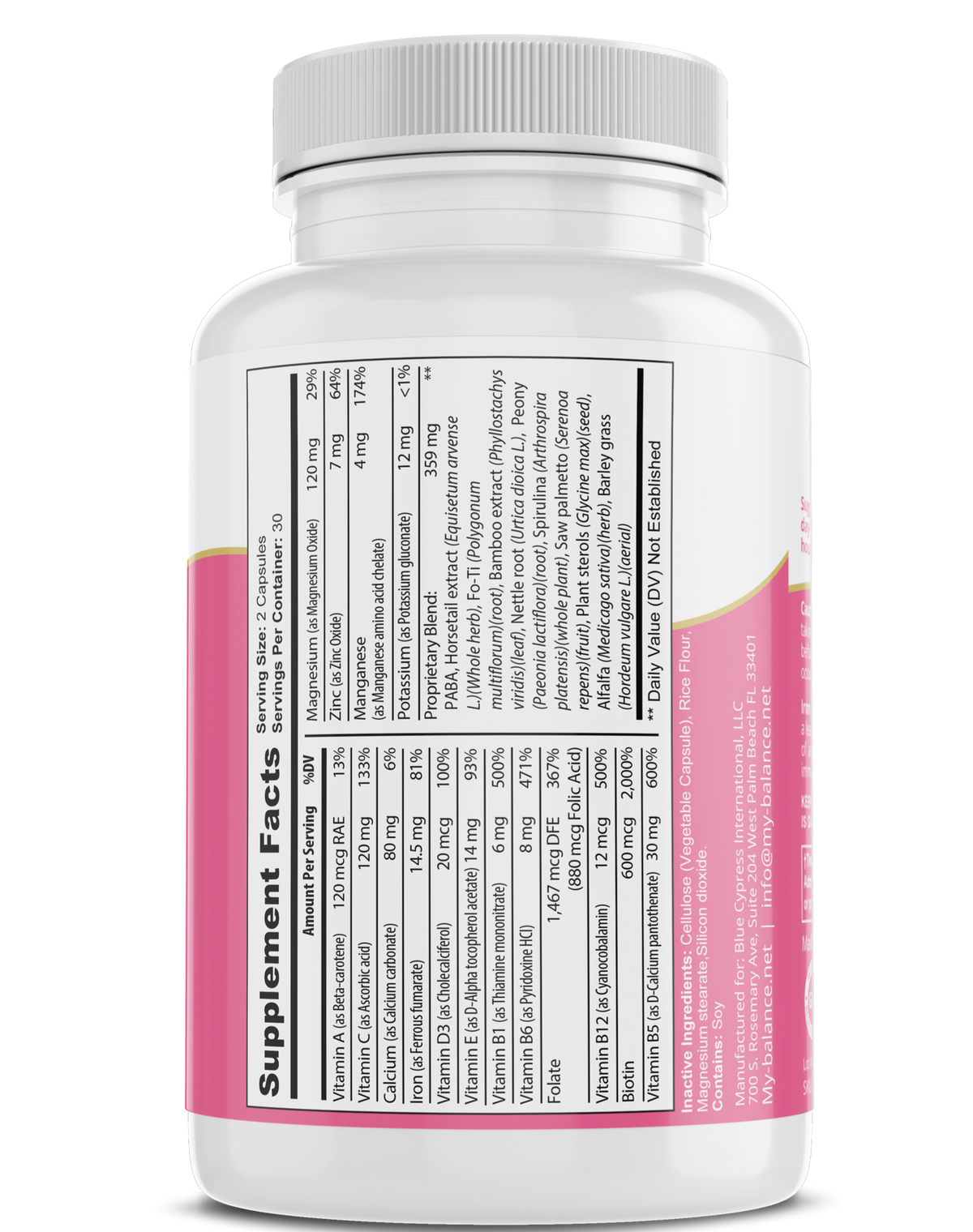 Hair, Skin & Nails | Biotin, Vitamins & Botanical Blend | My Balance