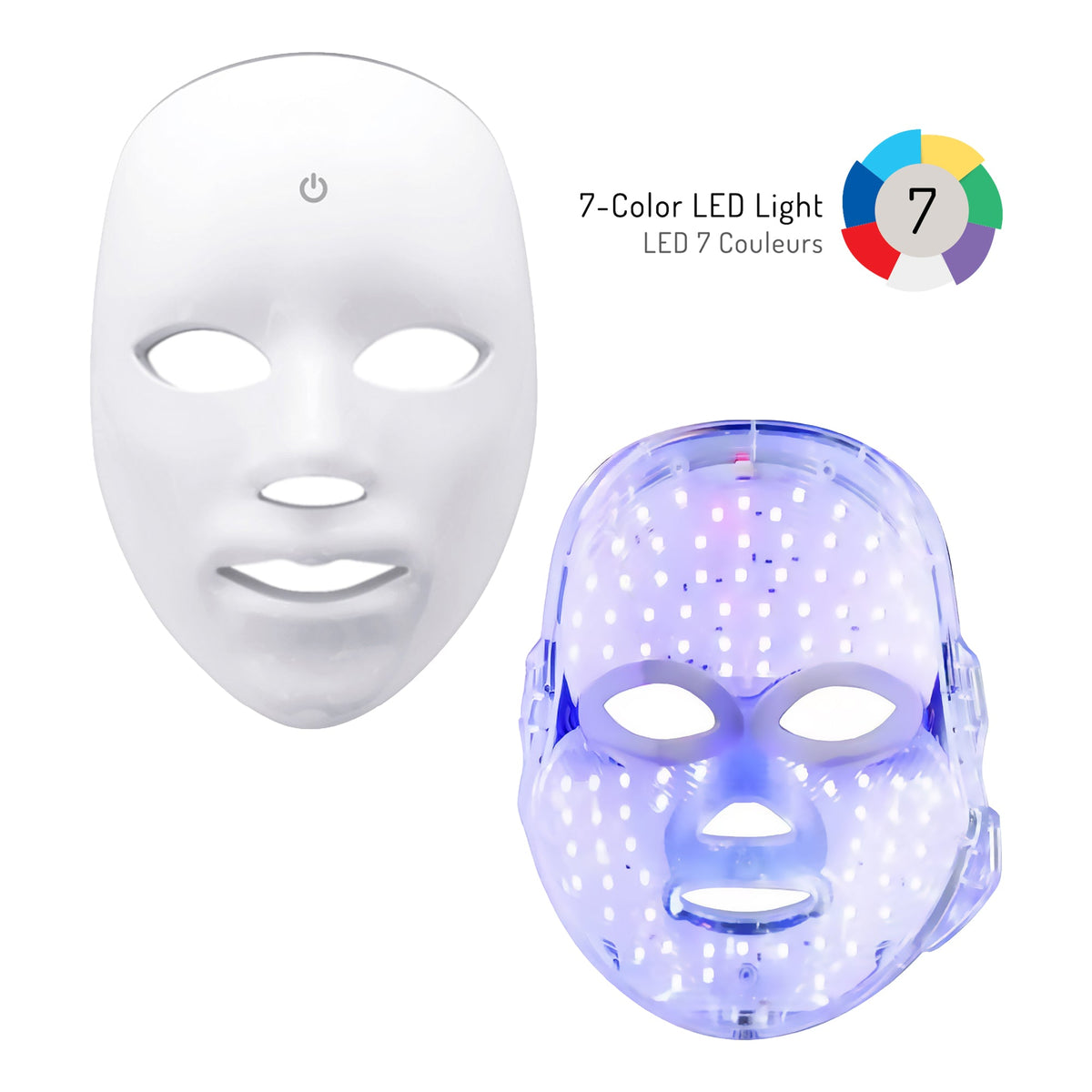 7-in-1 LED Light Therapy Face Mask | 7 Color Modes | Pursonic