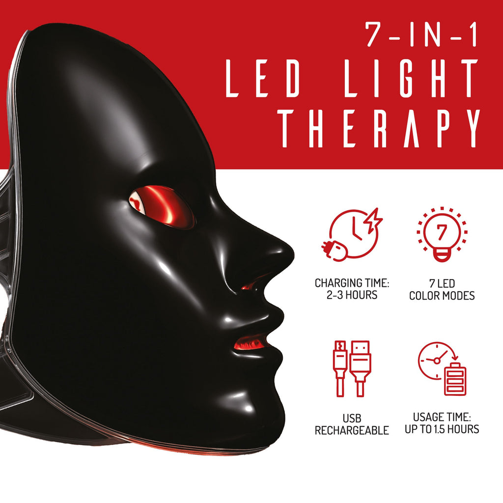 7-in-1 LED Light Therapy Face Mask | 7 Color Modes | Pursonic