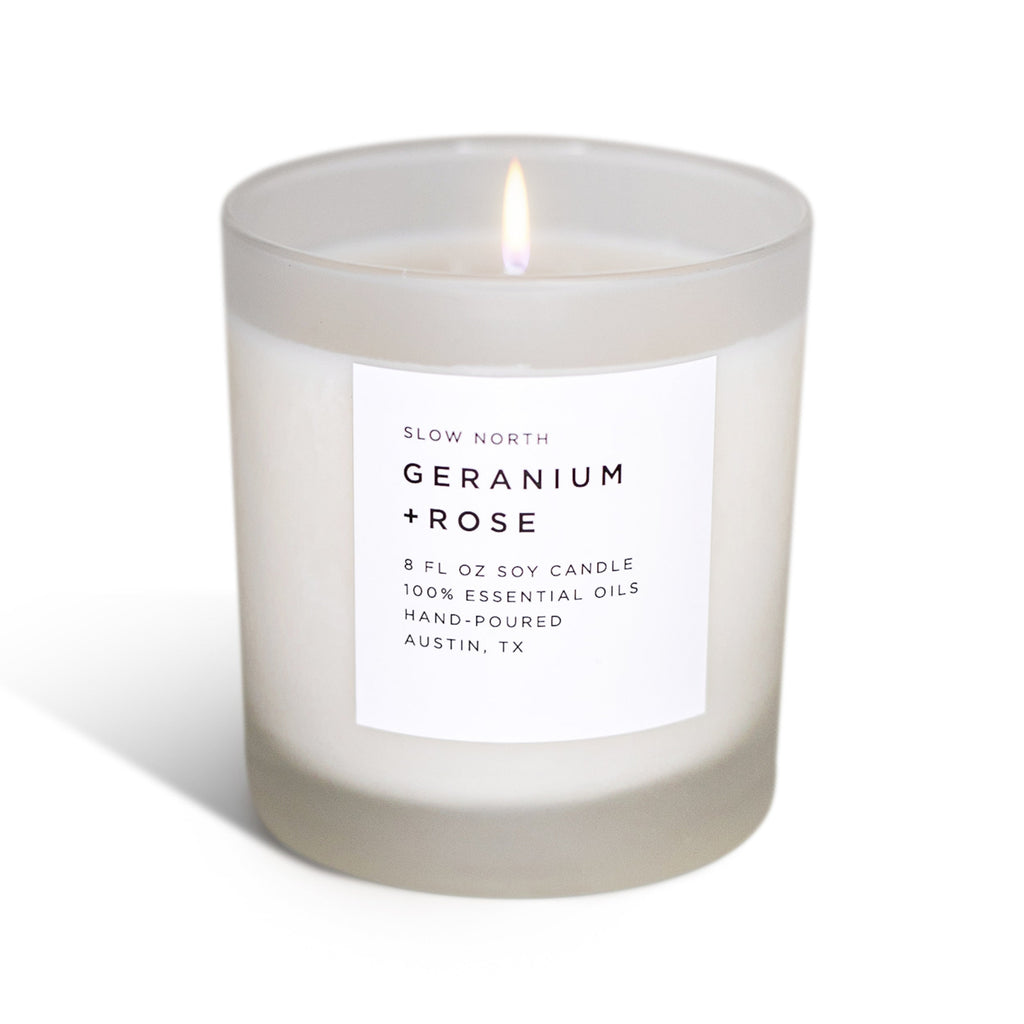 Geranium + Rose Signature Candle | Slow North | Natural Soy Wax