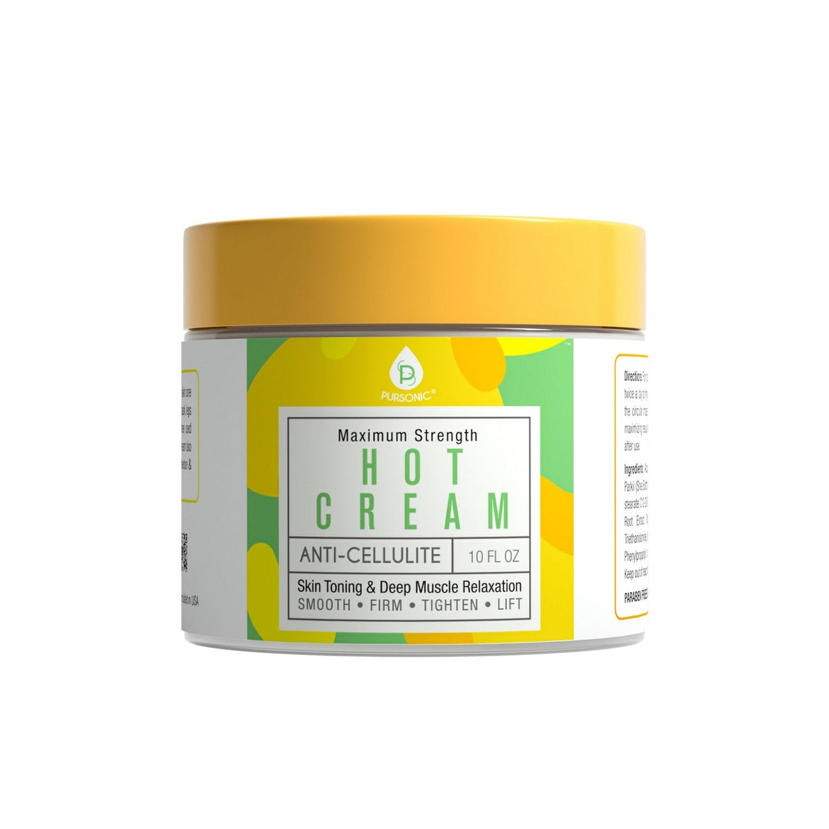 Pursonic Maximum Strength Hot Cream | Warming Body Treatment | 4oz & 10oz
