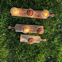 Заредете изображение във визуализатора на галерията – [ Set of 3 ] Zavis Green Acacia Wood 5 Hole Double sided Flight Board 21" | Dishwasher Safe
