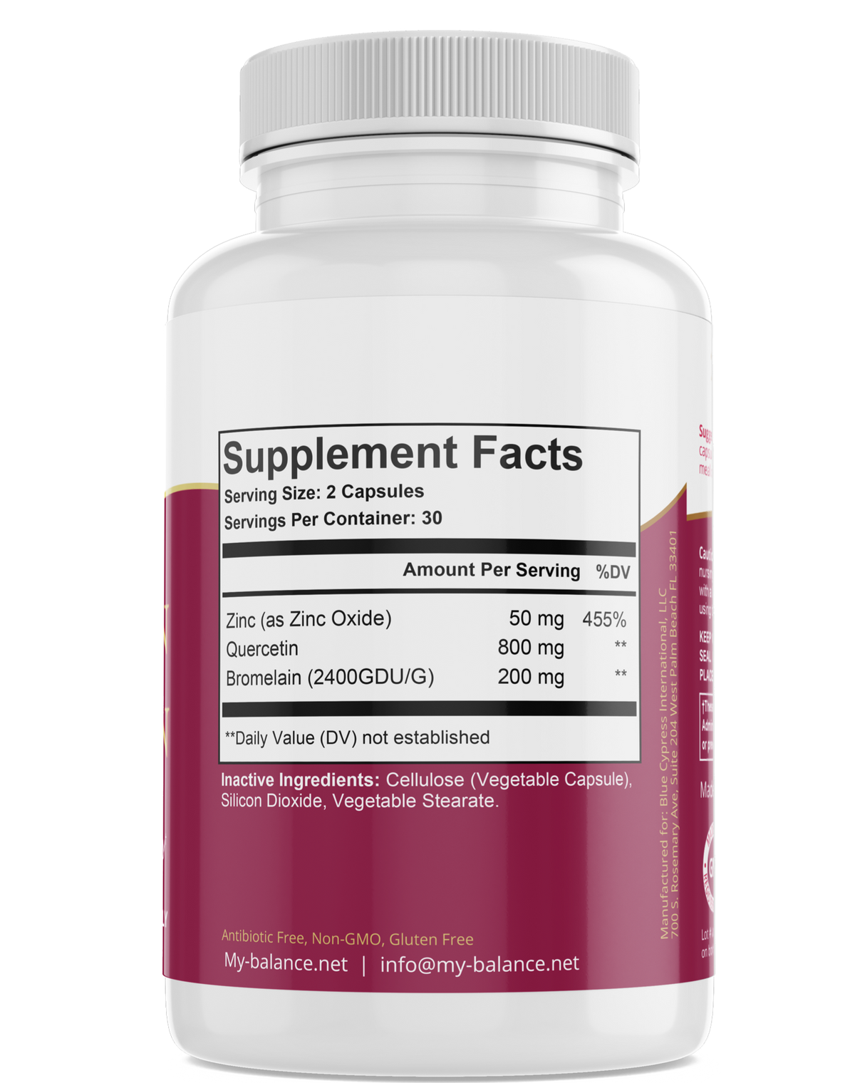 Quercetin, Bromelain & Zinc | My Balance Nutrisentials