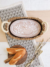 Load image into Gallery viewer, Bread Warmer &amp; Basket Gift Set with Tea Towel - Bird Oval
