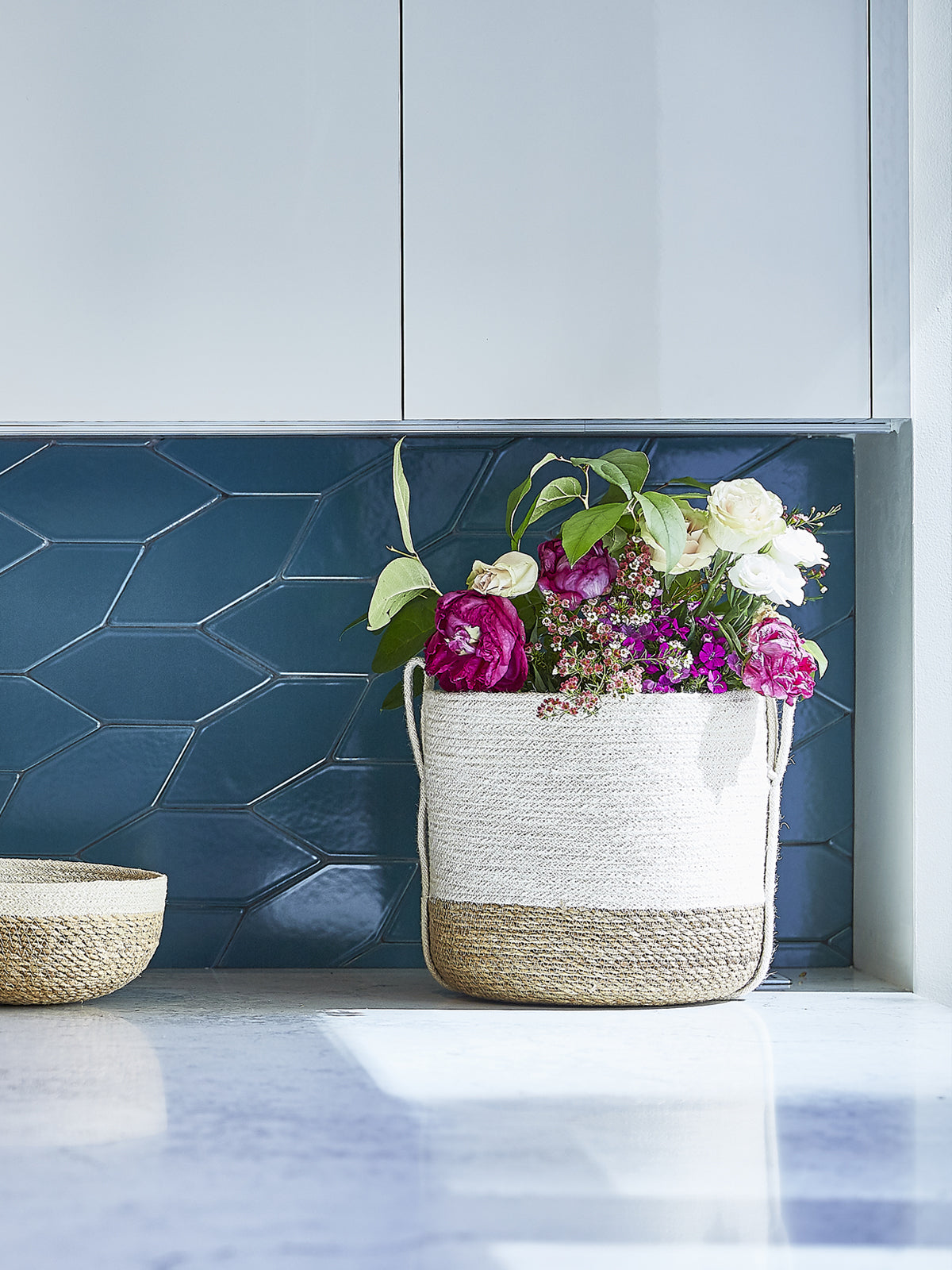 Savar Storage Basket with Side Handles | Jute & Seagrass | KORISSA