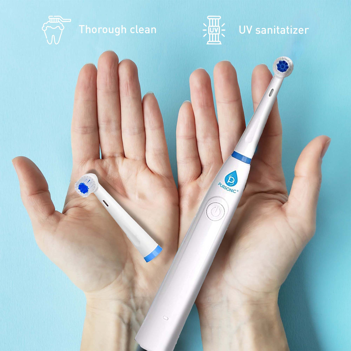 Pursonic Advanced Smile Care Bundle | LED Whitening Kit + Strips + Electric Toothbrush