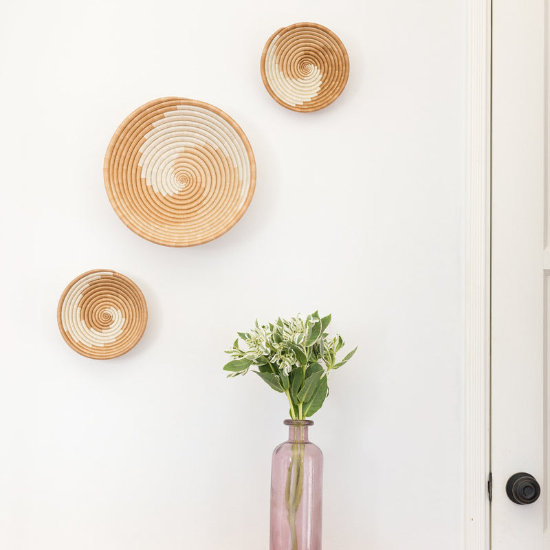 Zera Woven Sisal Bowl | 3 Sizes | 3 Colorways | Wall Decor | Azizi Life | Rwanda