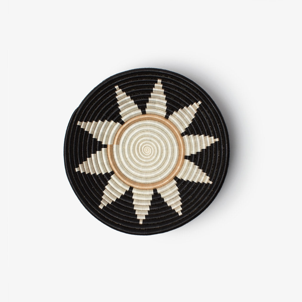 Zuba Woven Bowl | 3 Sizes | Black · Teal · Blush | Wall Decor | Azizi Life | Rwanda