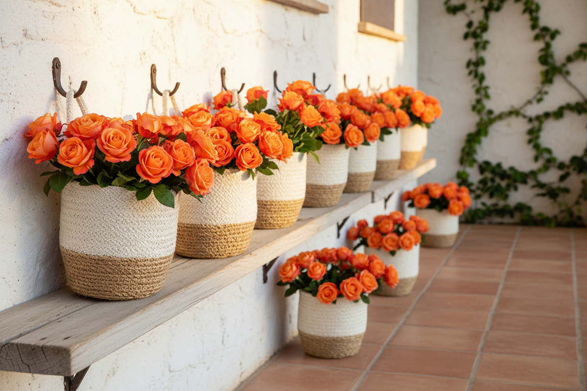 Amari Loop Basket - Natural | Handwoven Jute Plant & Vase Holder