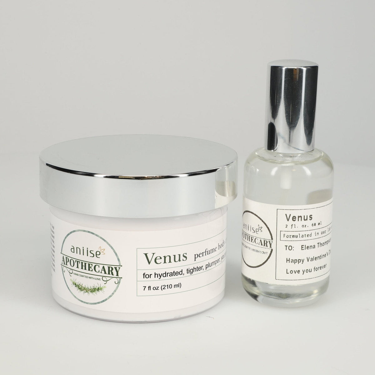 Apothecary Luxury Scent Gift Set | Perfumed Body Cream 7 oz + Fragrance Oil 2 fl oz | 4 Signature Scents